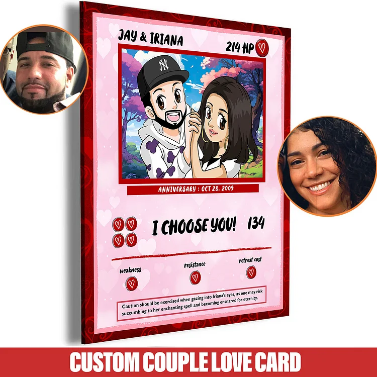 Custom POKE card for couples | gift for him | Valentines day Gift | Gift For