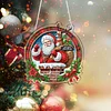 Diamond Painting Acrylic Santa Claus Pendant Kits for Home Wall Decor
