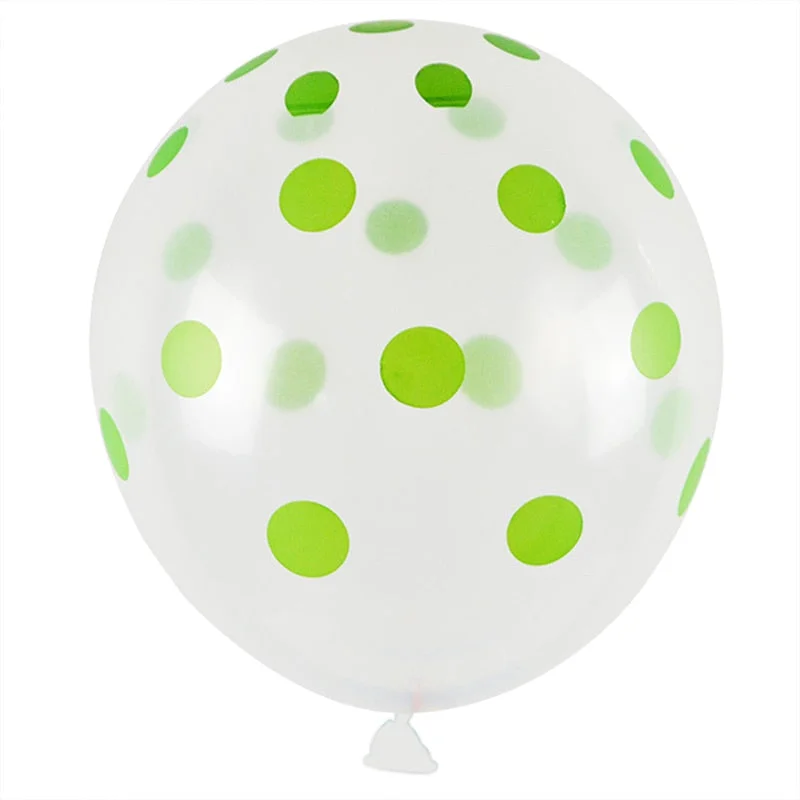 10pcs 12inch Latex Transparent Balloons Polka Dot Colored Wedding Birthday Party Balloons Decoration Globos Air Balls Baloons