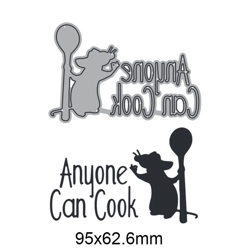 Mouse Anyone Can Cook Metal Cutting Dies For DIY Scrapbook Cutting Die Paper Cards Embossed Decorative Craft Die Cut New