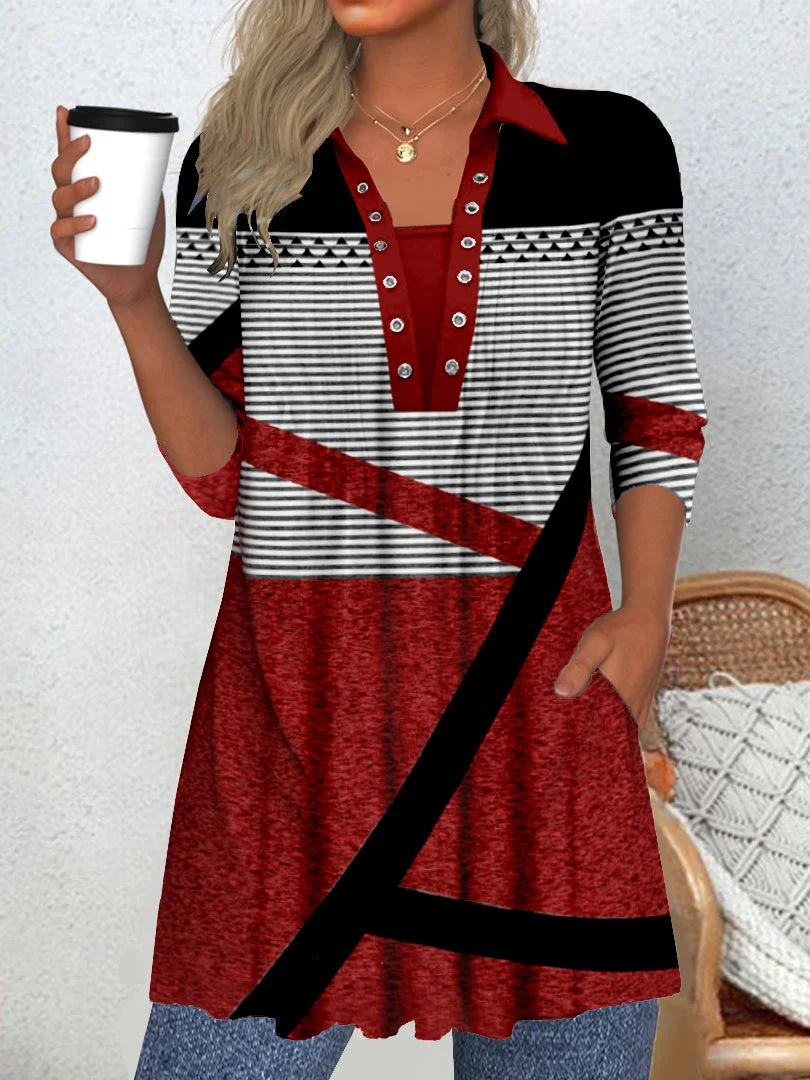 Women's Long Sleeve Scoop Neck Graphic Tops