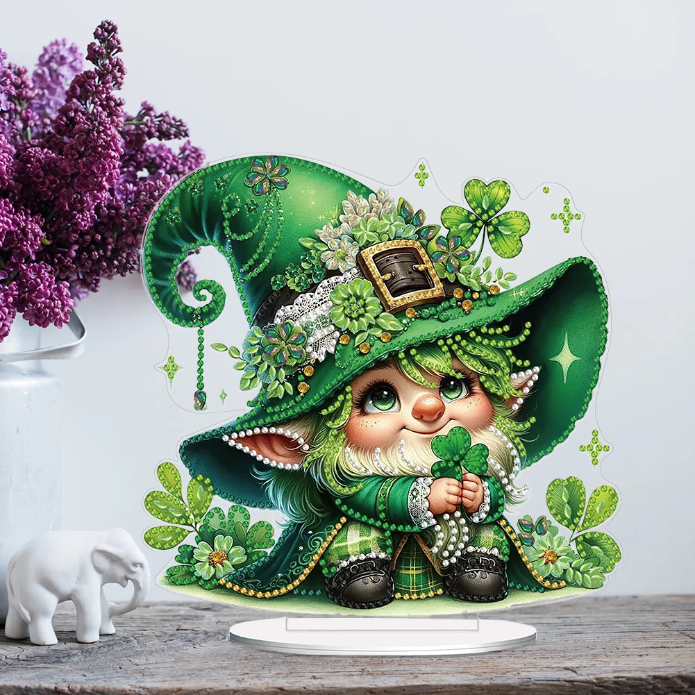 DIY St. Patricks Day Goblin Diamond Painting Tabletop Ornaments Bedroom Table Decor