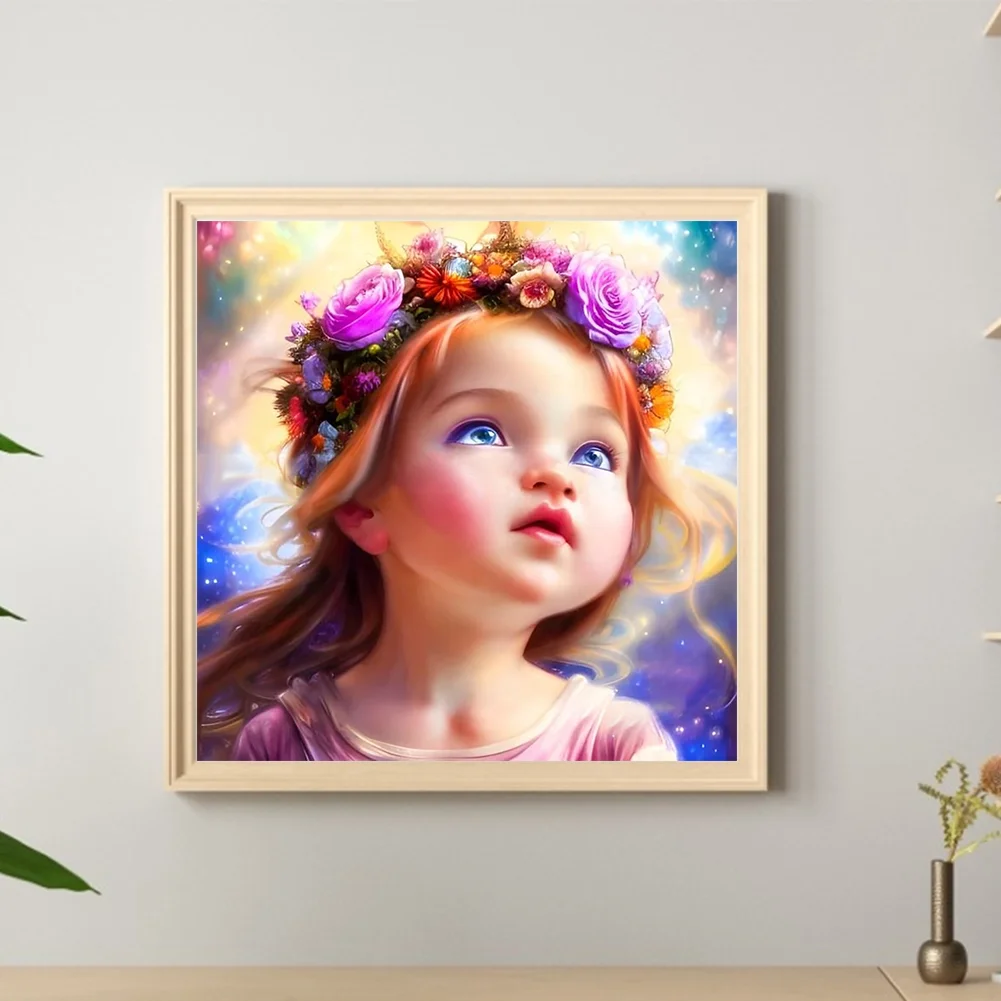 Full Round Diamond Painting 40*40cm - Little Girl