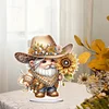 Diamond Painting Single-Side Cowboy Gnome Desktop Diamond Art Kit for Home Decor