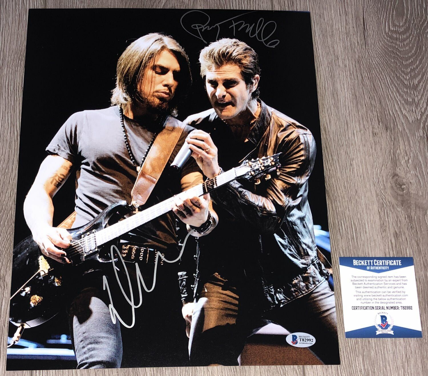 DAVE NAVARRO & PERRY FARRELL JANE'S ADDICTION SIGNED 11x14 Photo Poster painting w/PROOF BAS COA