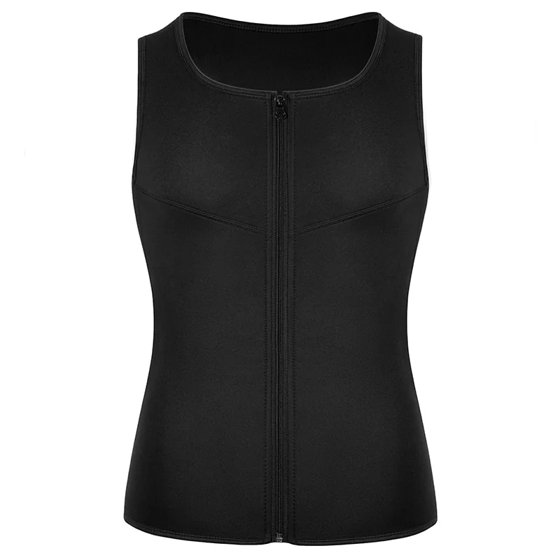 Billionm Men's Shapers Sweat Vest for Men Waist Trainer Vest Adjustable Workout Body Shaper with Double Zipper for Sauna Suit