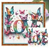 Love Butterfly-11CT Stamped Cross Stitch 40*40cm/15.75*15.75in tapestrymarket