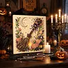 Halloween Bead Art DIY Pearl Painting Kit with Frame 20x20cm(witch broom)