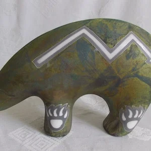 Pornhint Large JEREMEY DILLER RAKU Pottery Fetish Bear Figurine