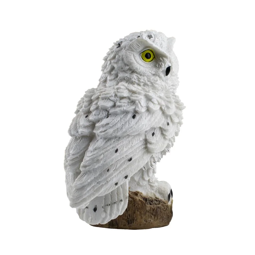 Solar Power LED Owl Lawn Light Waterproof Garden Landscape Lamp (White)