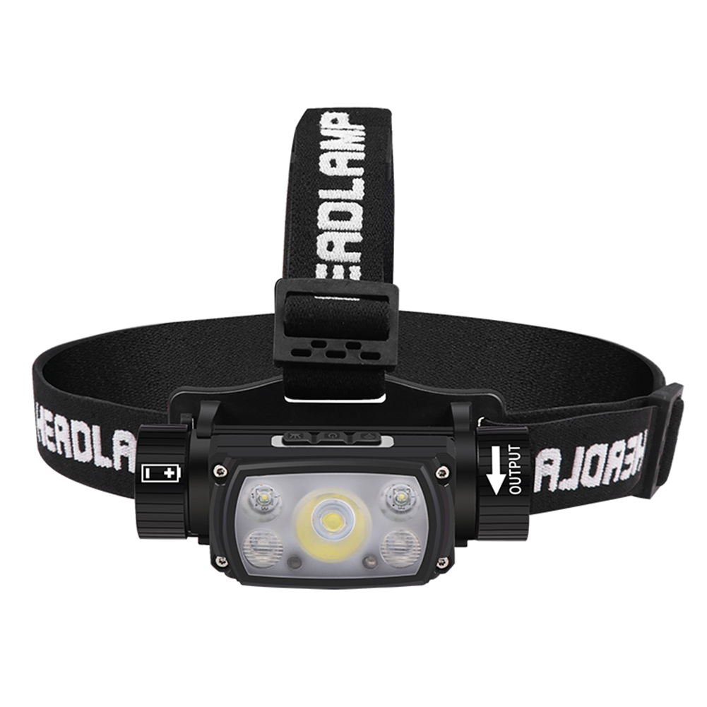 

LED Sensor Headlight Type-C USB Charging with Magnet Fixed Focus Head Torch, 501 Original