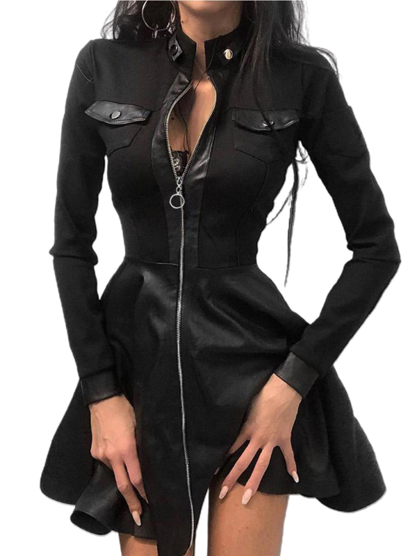 Plaid Seductress Gothic Dress with Zipper Closure
