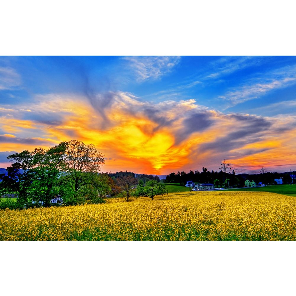 Diamond Painting - Full Round - DIY 5D Diamond Painting Full Round Drill Kit Drawing (jxy412 Landscape 1)
