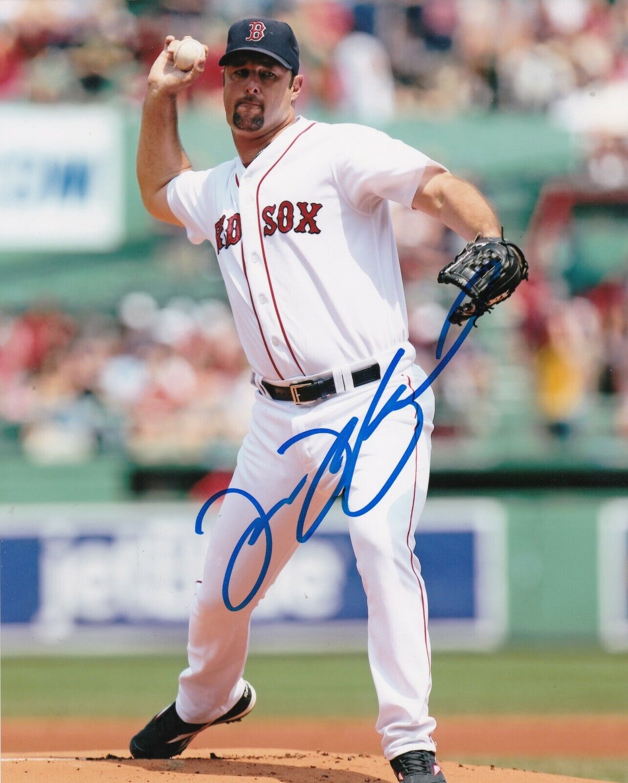 TIM WAKEFIELD BOSTON RED SOX ACTION SIGNED 8x10