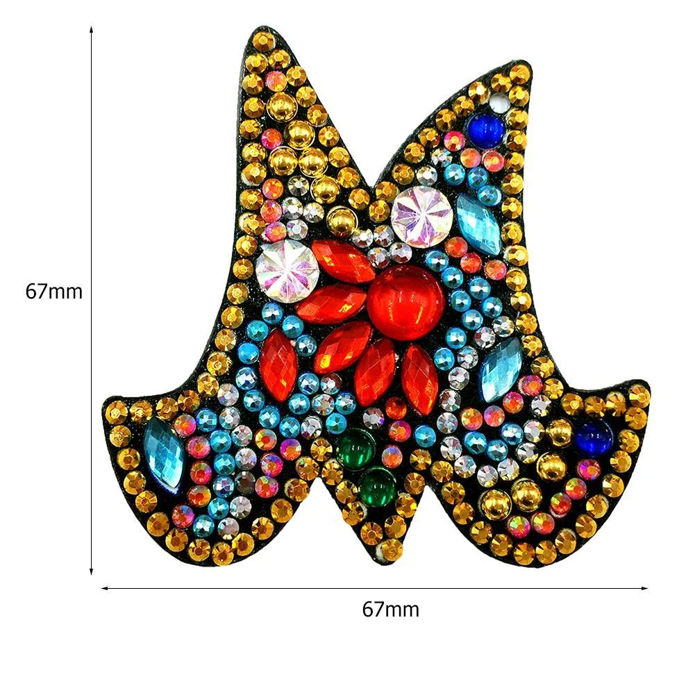 DIY Key Chain Diamond Painting Letters Women Girl Bag Keyring Pendant Gift