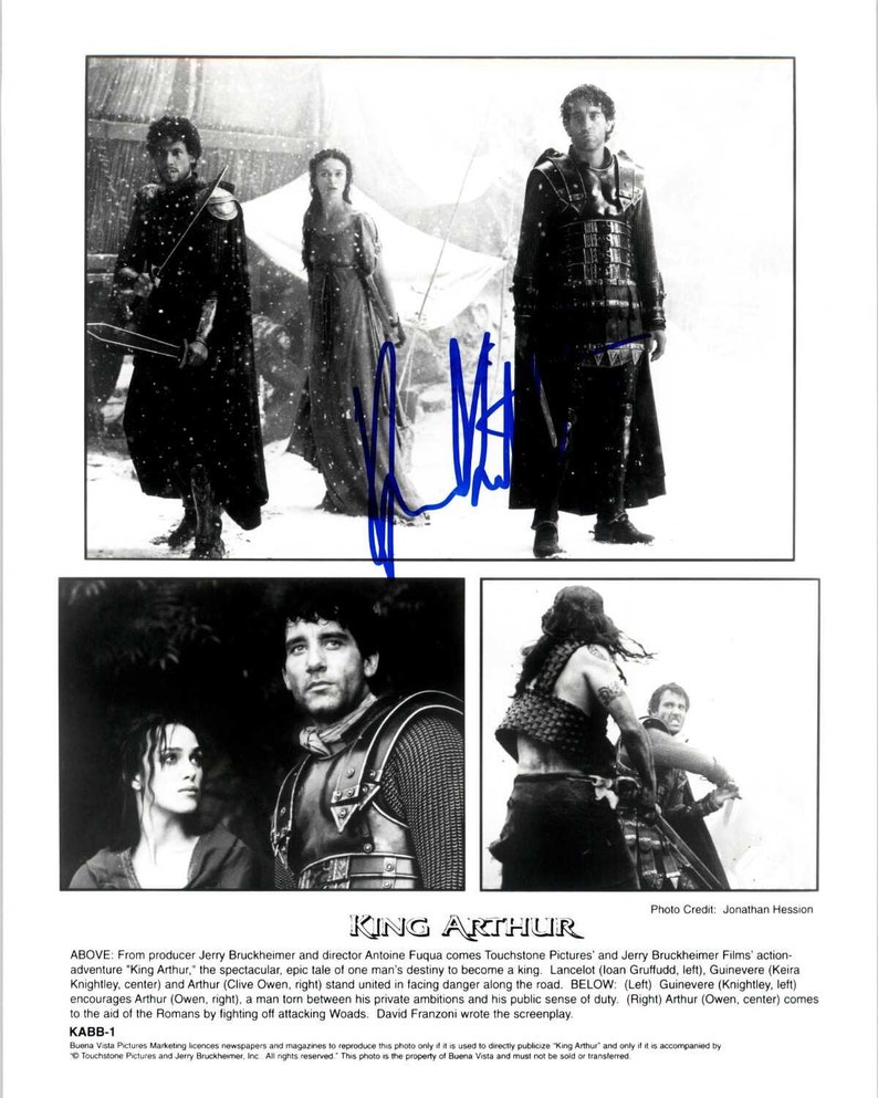 Keira Knightley Signed Autographed King Arthur