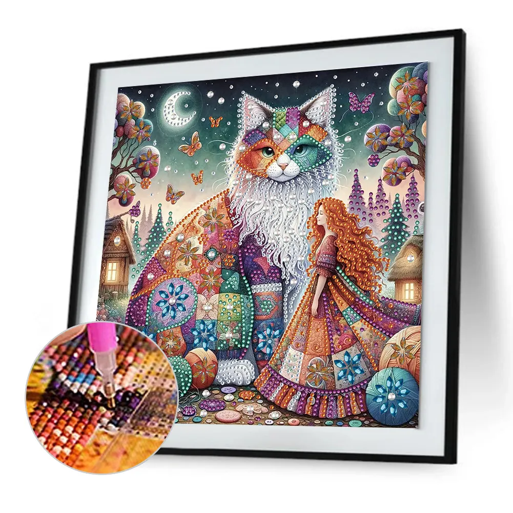 Diamond Painting - Partial Special Shaped Drill - Cat(Canvas|30*30cm)