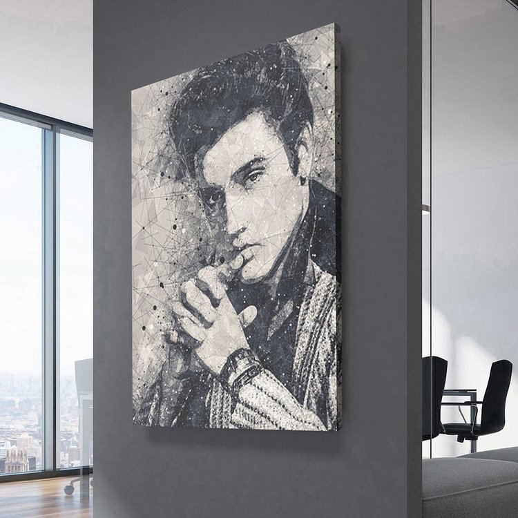 Elvis Presley Geometrical Canvas Wall Art