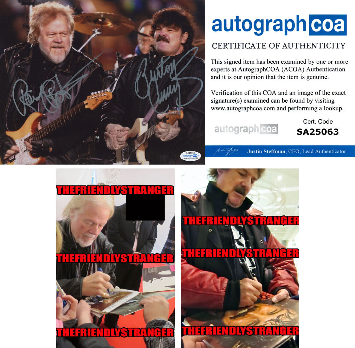 RANDY BACHMAN & BURTON CUMMINGS signed THE GUESS WHO