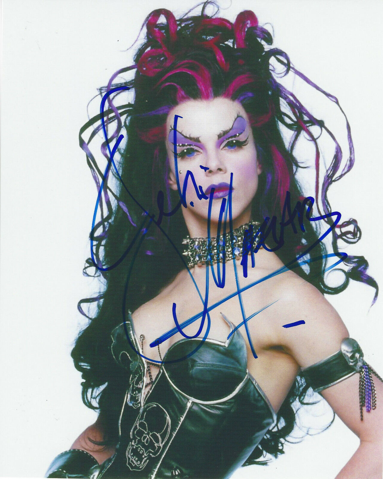 DEBI MAZAR SIGNED AUTHENTIC 'BATMAN FOREVER' SPICE 8x10 Photo Poster painting w/COA ACTRESS