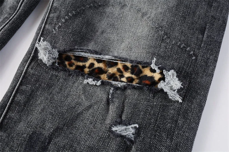 Purple Fashion Jeans 9102