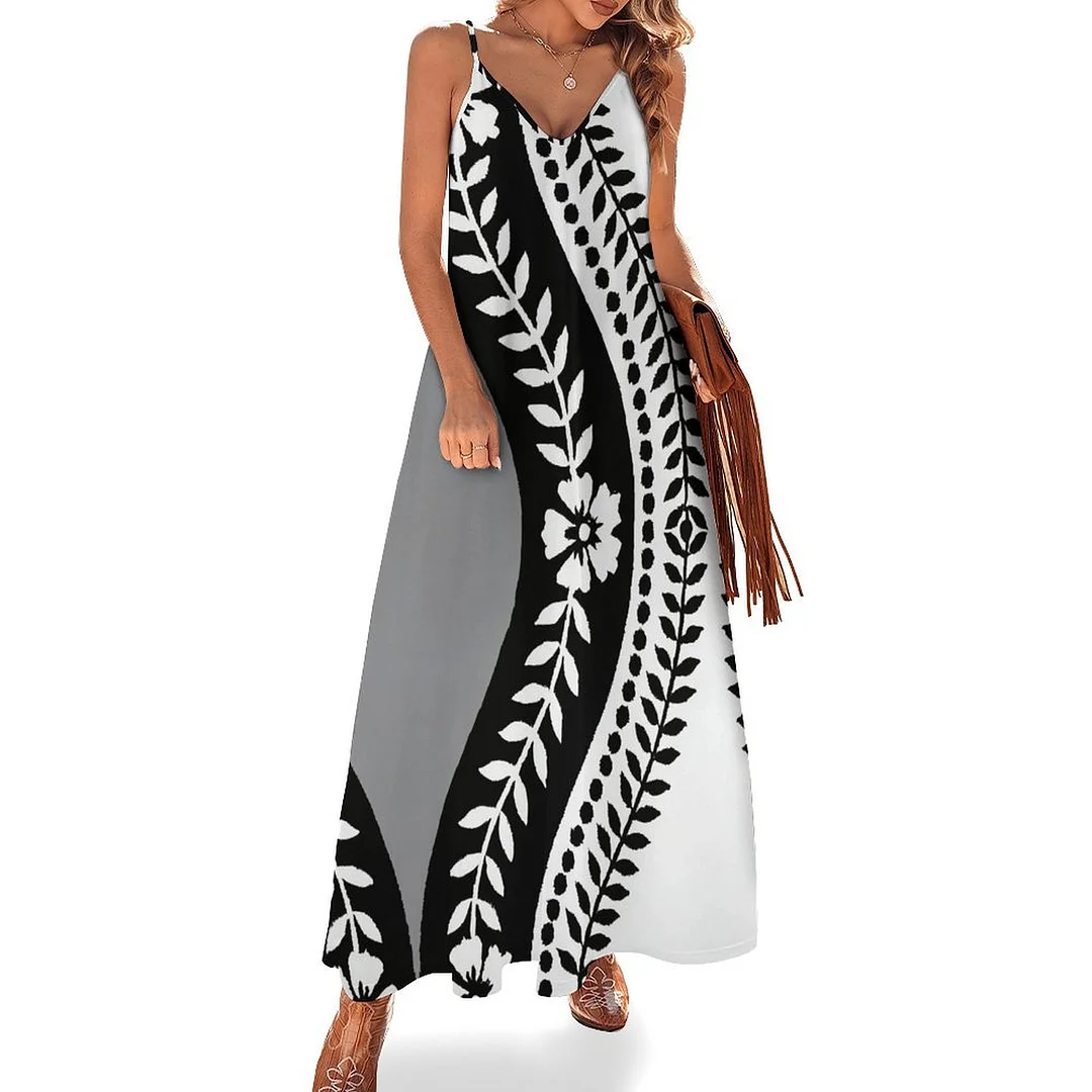 Style & Comfort for Mature Women Plus Size Printed Sling Casual Women Maxi Dress in Pattern Black, Floral, Butterfly