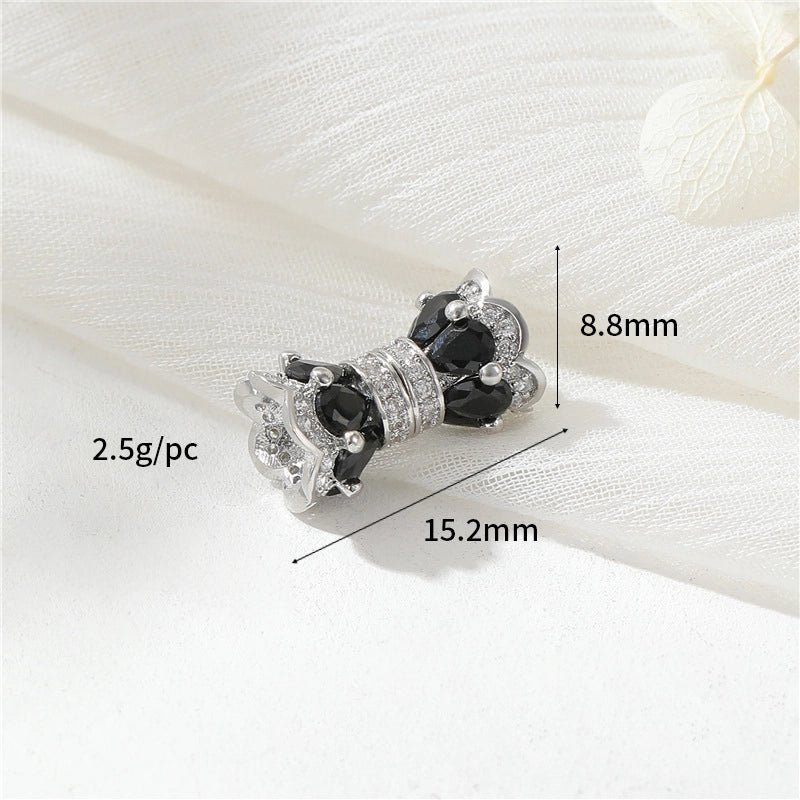 Zhongxing 14K Color Retaining Micro Inlaid Zircon Screw Buckle Small Waist Pearl Buckle DIY Bracelet Necklace Connecting Buckle Accessories