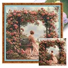 (Multi-Style)Victorian Girl-14CT Stamped Cross Stitch 50*50cm/19.69*19.69in