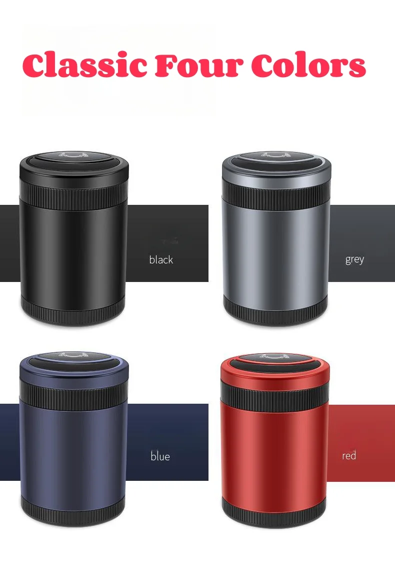 Car smart ashtray with LED light automatic sensing ashtray