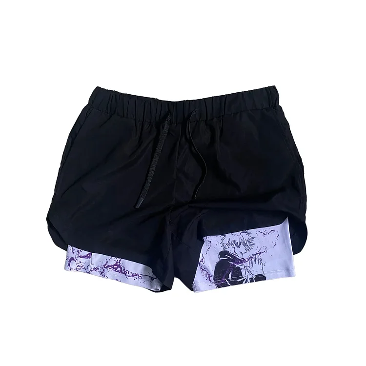 Gojo Men's Casual Drawstring Print Shorts