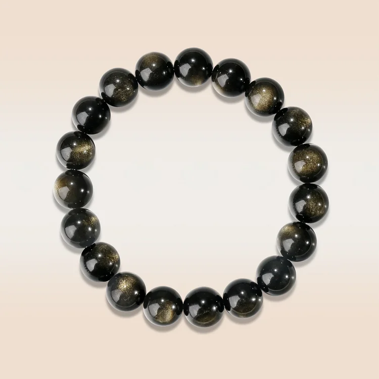 Double-Eyed Gold Obsidian Bracelet
