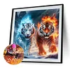 Diamond Painting-DIY Full Round Drill Color Tiger(40*40 CM)