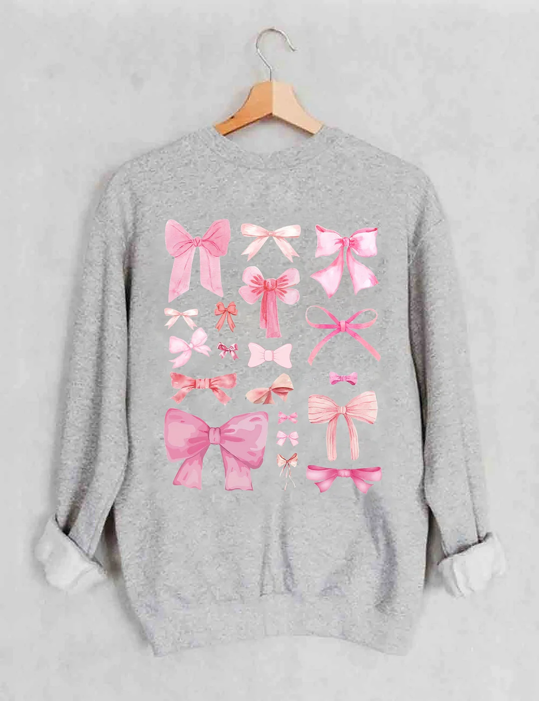 Coquette Pink Bow Y2K Sweatshirt
