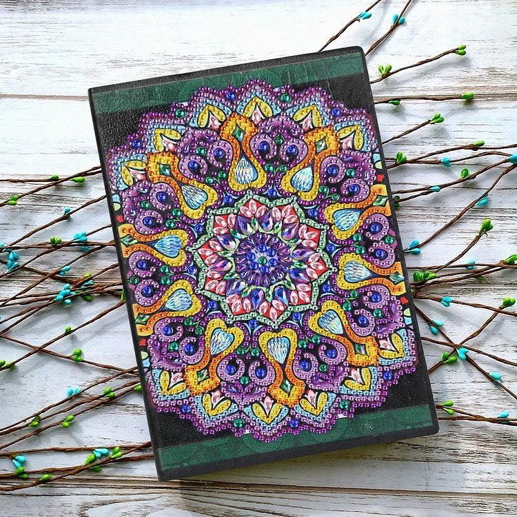 DIY Mandala Special Shaped Diamond Painting 50 Pages A5 Sketchbook Notebook