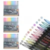 8/12 couleurs double ligne contour DIY dessin stylos marqueurs