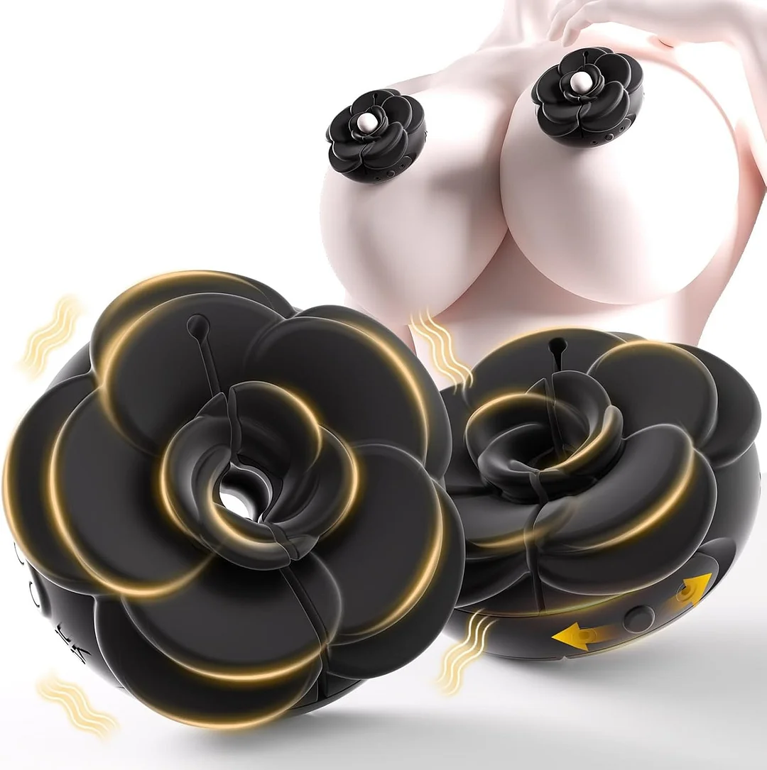 Rosara - Nipple Clamps Rose Toys With 9 Vibrating Modes