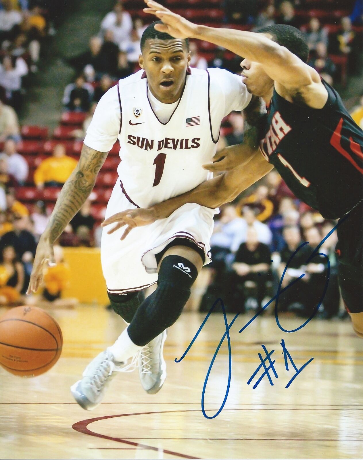 Jahii Carson ASU Signed 8x10 Photo Poster painting Arizona State Sun Devils Basketball PROOF #1