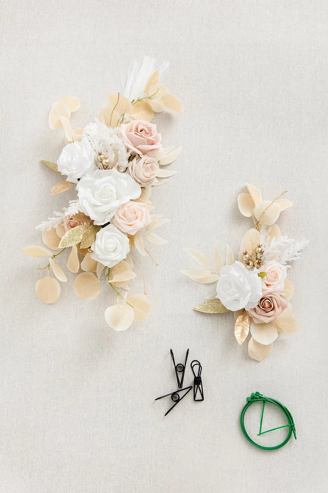 Flower Sign Decor in White & Beige