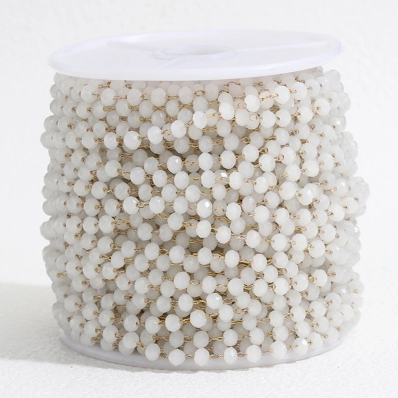 1 Set Stainless Steel Artificial Crystal Plating Polished Chain