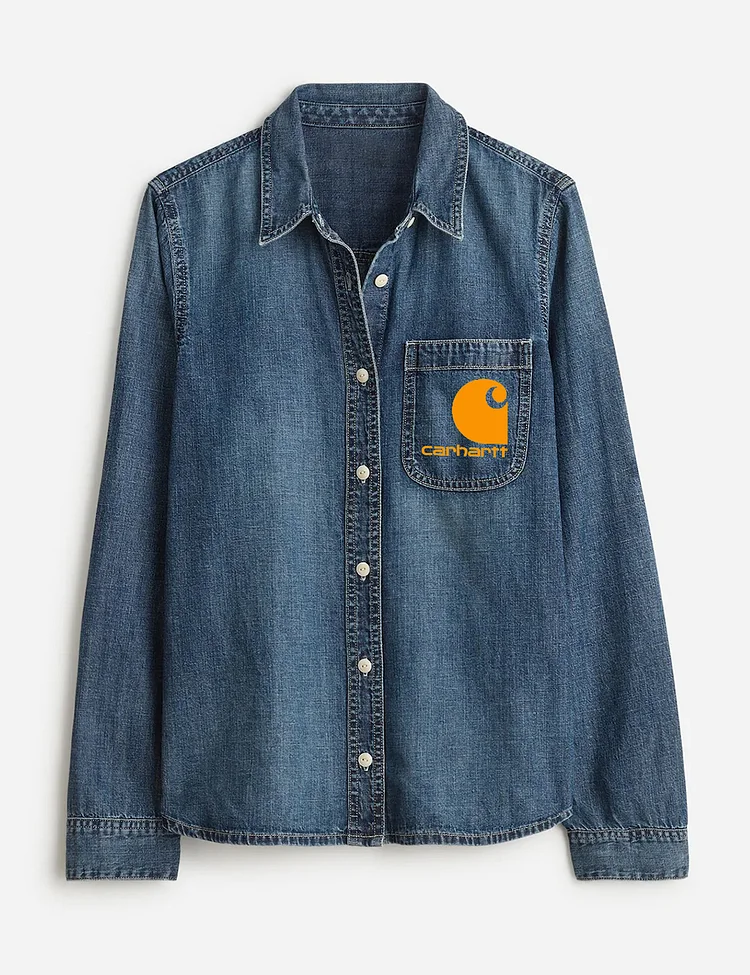 Cute Printed Denim Shirt