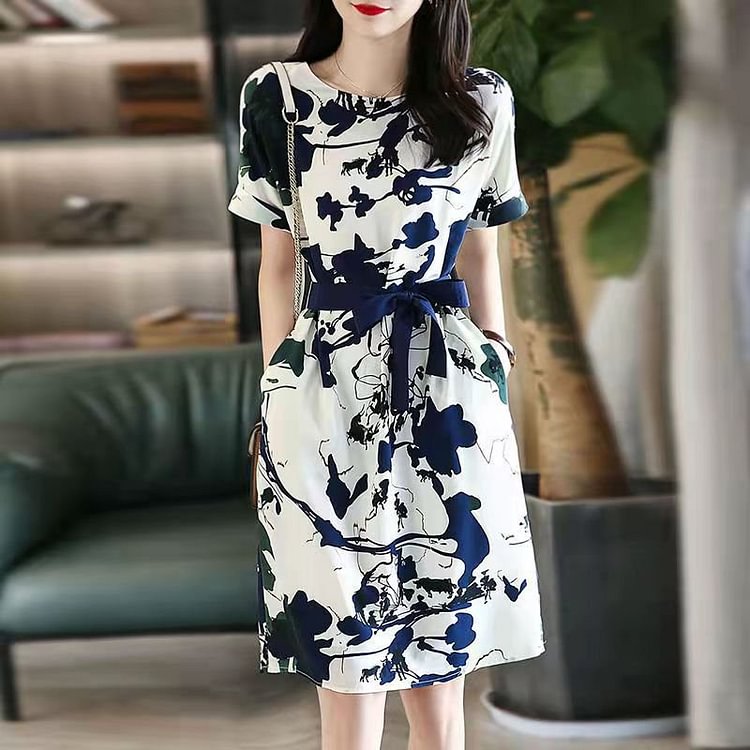 As Picture Floral Casual Dresses QueenFunky