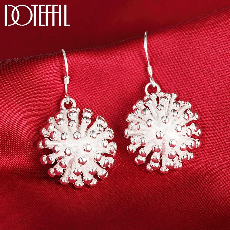 DOTEFFIL 925 Silver Fireworks Earrings For Women Jewelry