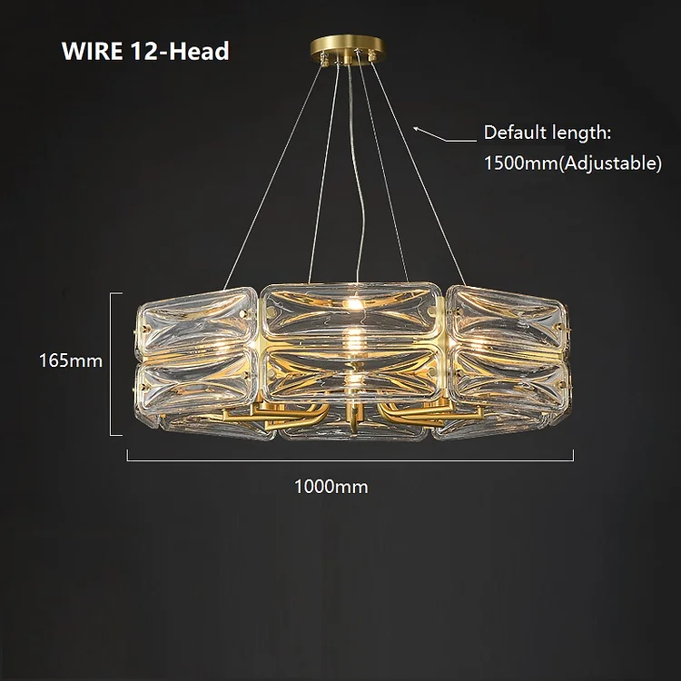 Caro Modern Luxury Round Brass Chandelier (12-Head) Vjlight