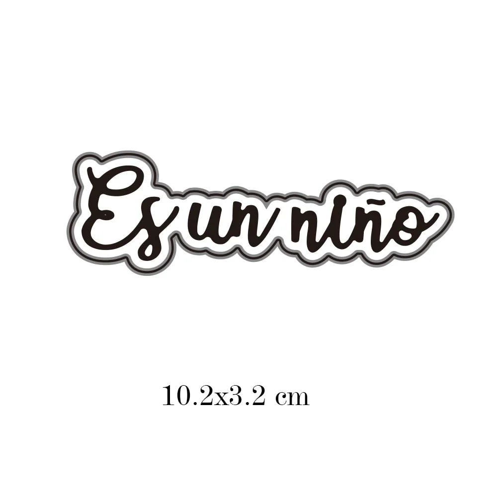 Spainish Words Serial Craft Metal Cutting Die Stencils Template for Scrapbooking Paper Album Cards Gift Decor Knife Die Cut New