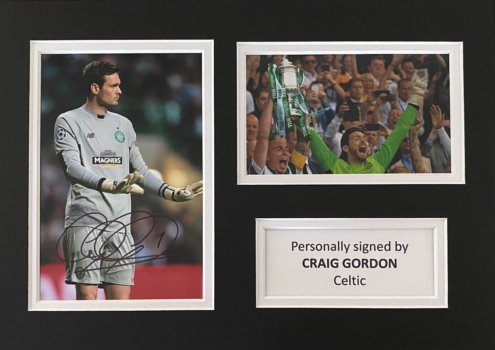 Craig Gordon Genuine Signed Celtic Photo Poster painting In A4 Mount Display