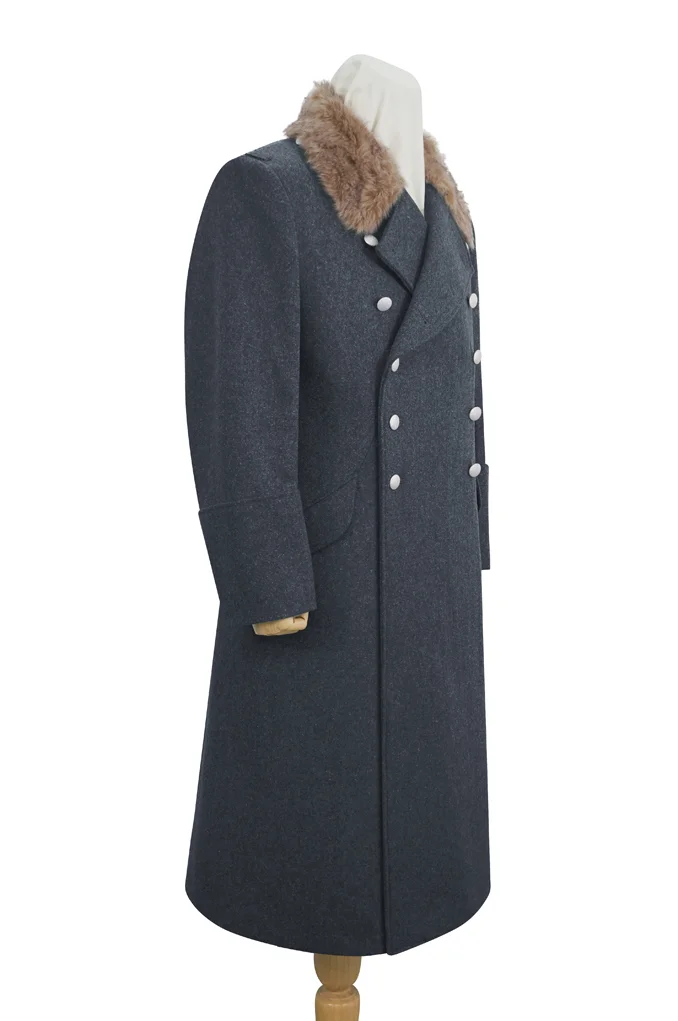   Luftwaffe German Officer Fur Collar Wool Greatcoat German-Uniform