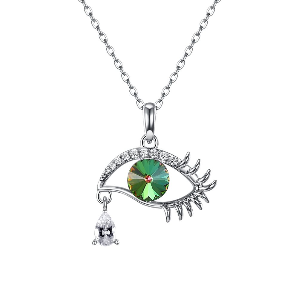 Austrian Crystal Necklace Women  Evil Eye Pendant