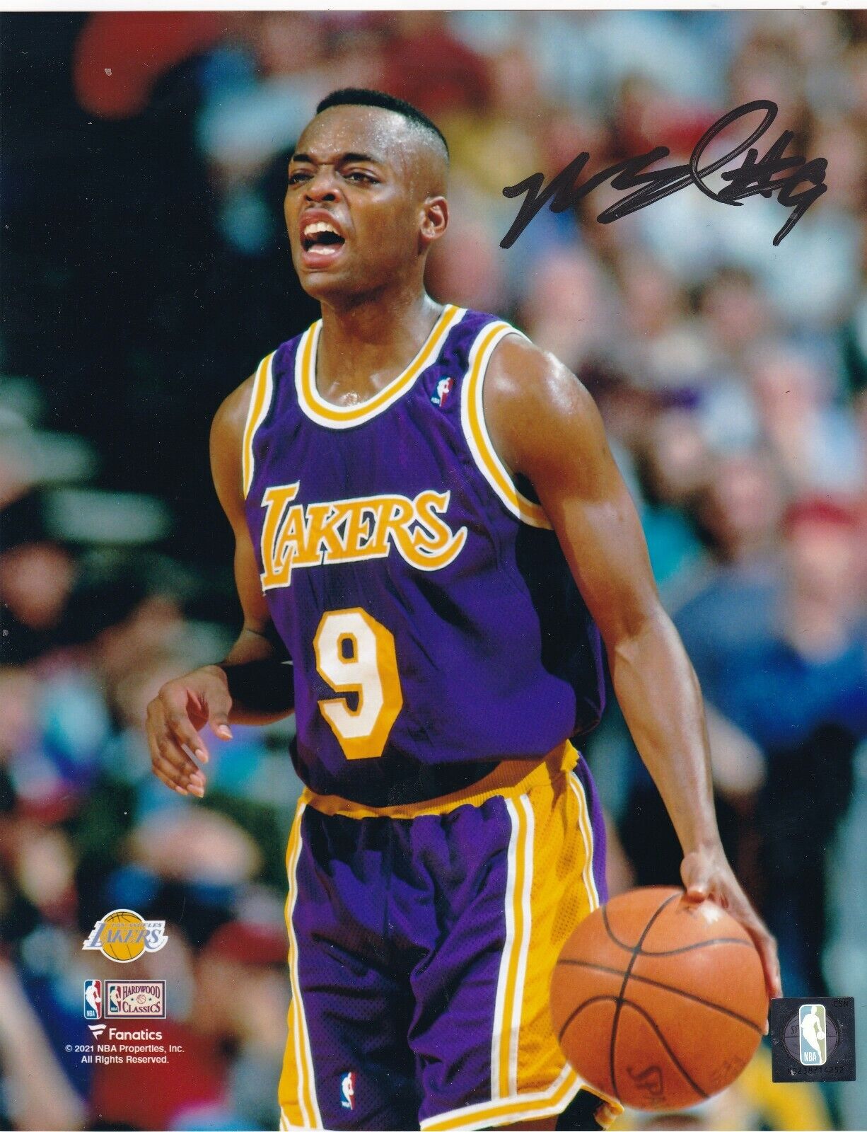 NICK VAN EXEL LOS ANGELES LAKERS ACTION SIGNED 8x10