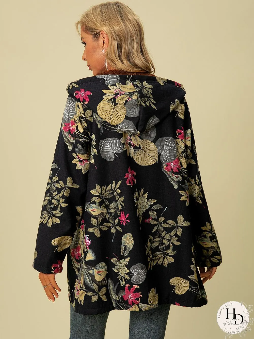 Shift Long Sleeve Cotton Fleece Coat