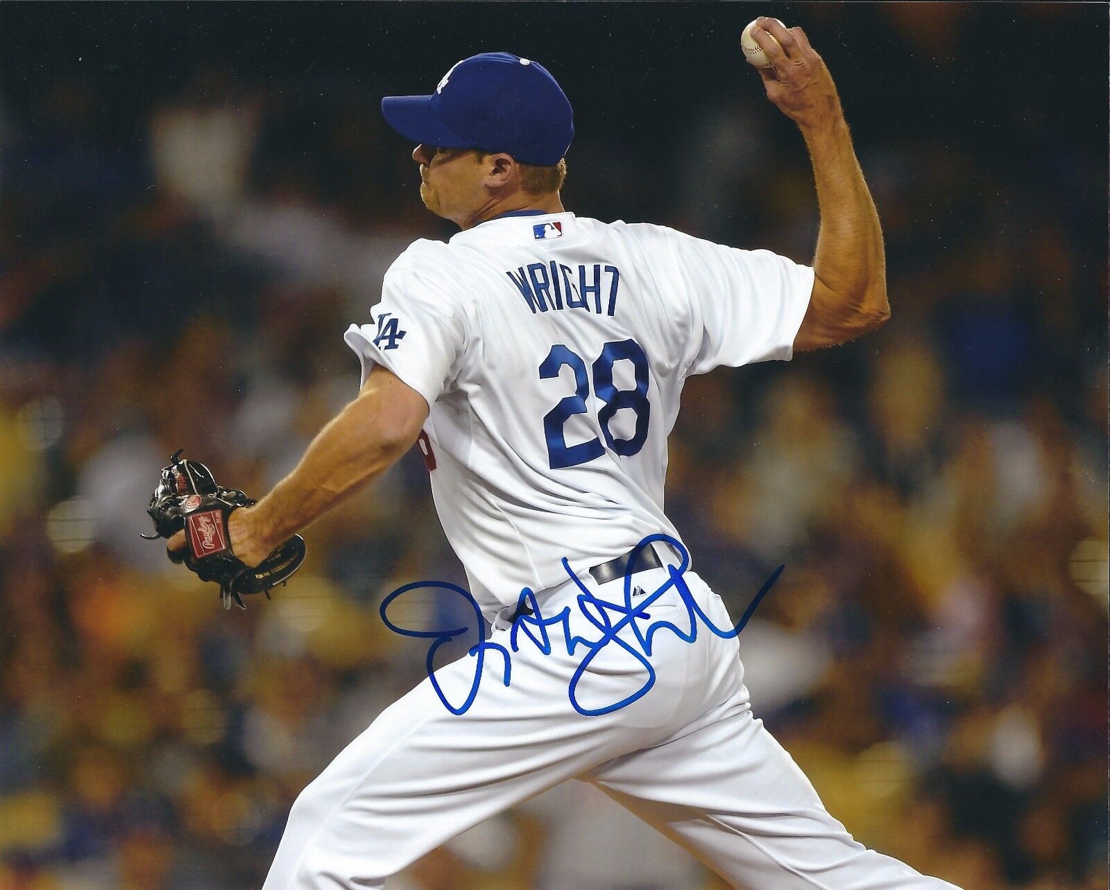 Autographed JAMEY WRIGHT Los Angels Dodgers 8x10 Photo Poster painting- COA